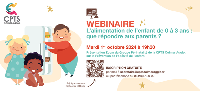 Webinaire L'alimentation de l'enfant de 0 à 3 ans : que répondre aux parents ?