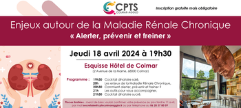 Soirée autour des Enjeux de la Maladie Rénale Chronique : Alerter, prévenir et freiner