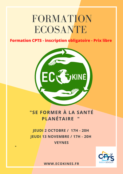 Formation ECOSANTE - Nouvelles dates !