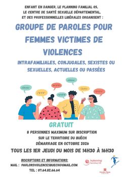 Groupe de parole du Buëch à destination des femmes victimes de violences