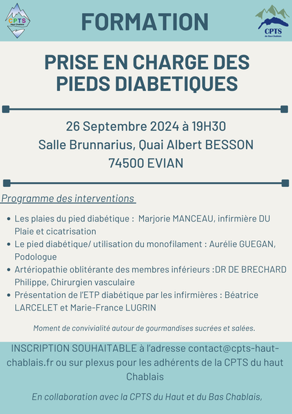 🔔 Soirée de formation "Prise en charge des pieds diabétiques"