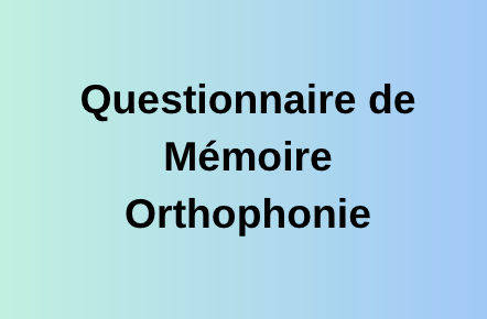 Enquête par questionnaire sur la place de l'orthophoniste dans les projets de santé en exercice coordonné en ville.