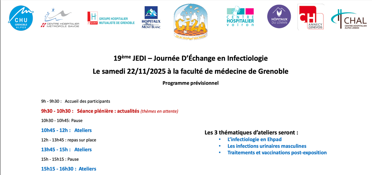 « JEDI » (journée d’échange en Infectiologie)