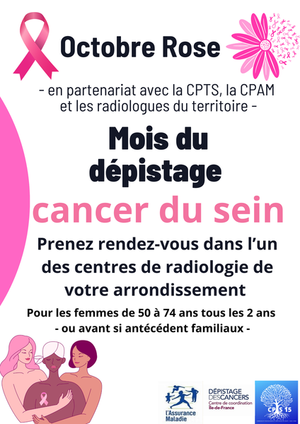 Octobre Rose : mobilisons-nous pour le dépistage du cancer du sein