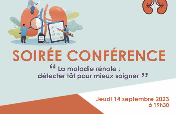 Soirée Conférence sur la Maladie rénale le 14 septembre à 19h30