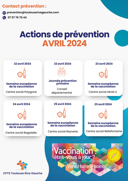Actions de prévention AVRIL 2024